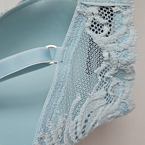 Natori | NWOT Women's Tiffany Blue Feathers Contour Plunge Underwire Bra 30 DDD - Picture 8 of 10